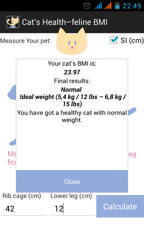 Cat’s Health – feline BMI截图8