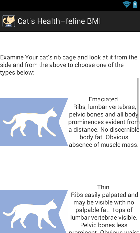 Cat’s Health – feline BMI截图6