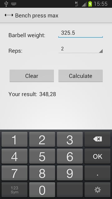 卧推计算器截图1