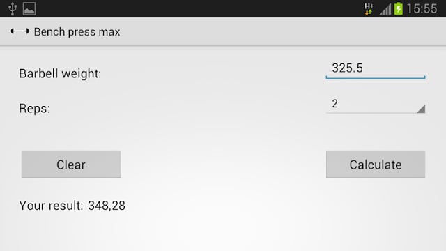 卧推计算器截图2