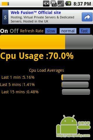 CPU的使用状态截图1
