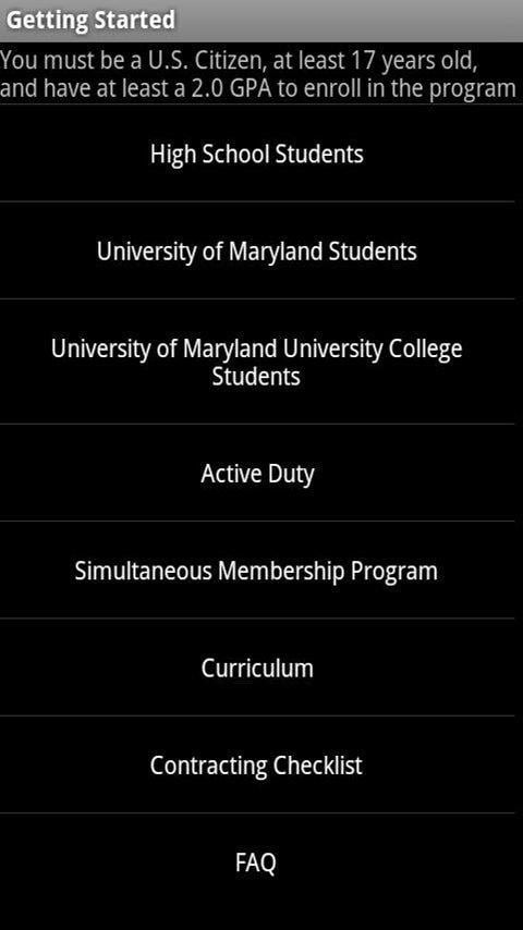 University of Maryland Army ROTC截图2