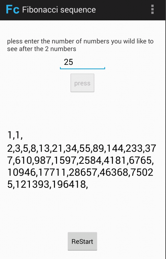 Fibonacci Sequence截图2