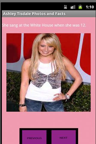 Ashley Tisdale Fan Facts截图1