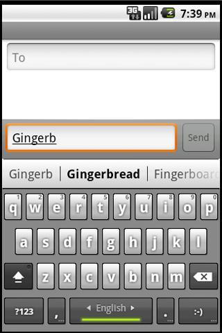 Gingerbread SenseMod Keyboard截图1