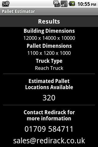 Redirack Pallet Estimator截图2