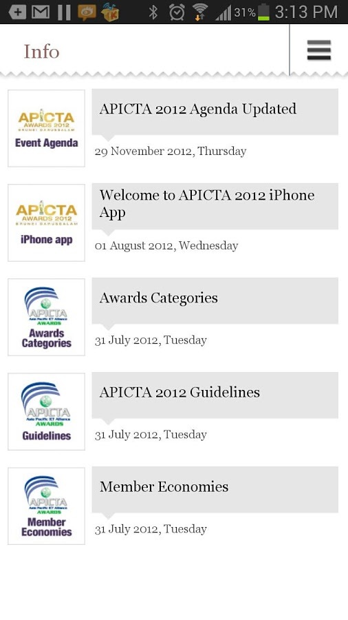 APICTA Awards 2012截图1