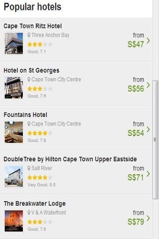 南非酒店最优惠的价格截图2