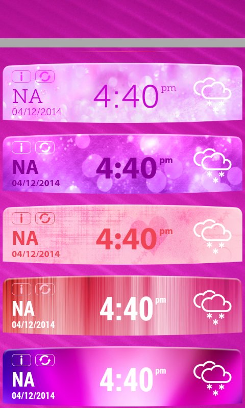 Pink Forecast and Clock App截图3