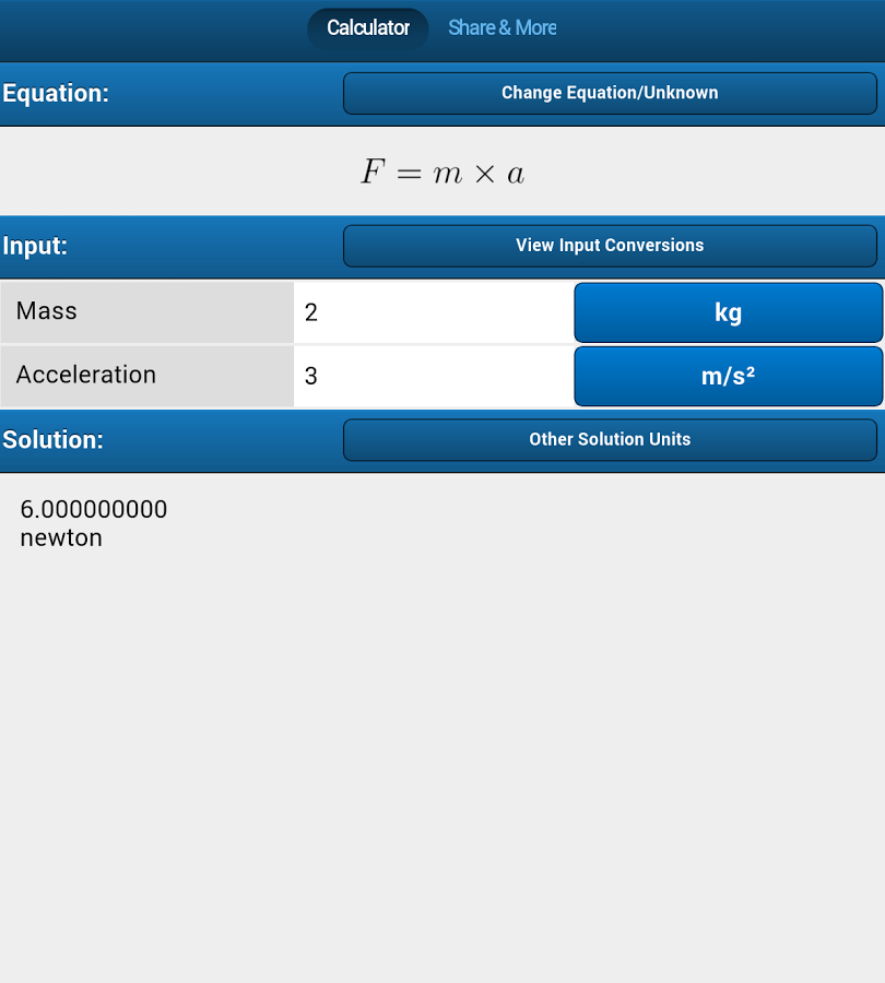 Force Equation Calculator截图4