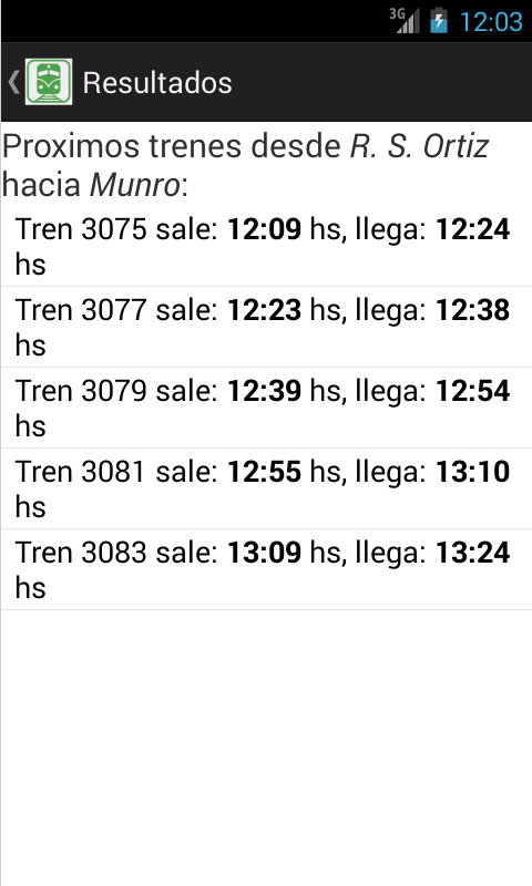 Horarios Belgrano Norte截图2