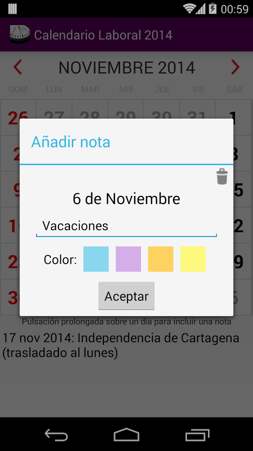 Calendario 2014 Colombia截图2