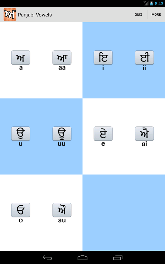 Punjabi Vowels截图2