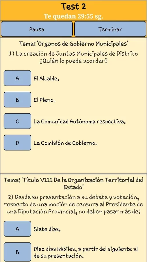 TestOpos Administración Local截图2