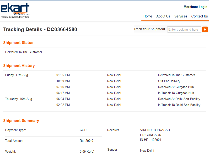 Courier Tracking India截图11