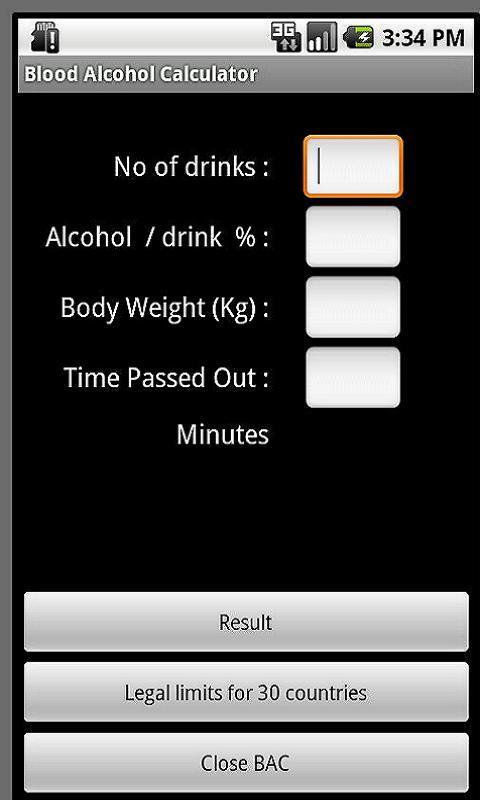 Alcohol Test Calculator截图1