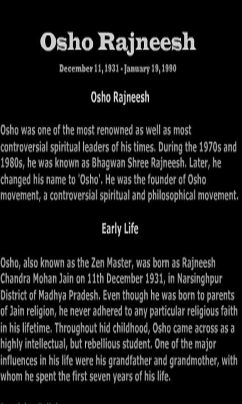 Biography Osho Rajneesh截图2