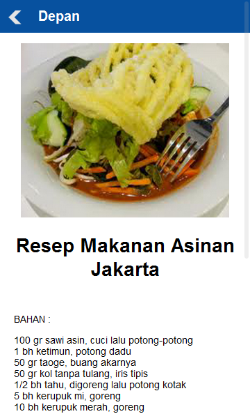 Resep Masakan Daerah Jakarta截图4