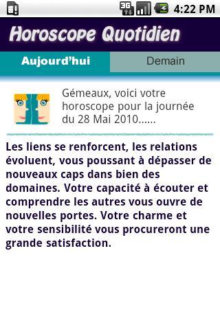 Horoscope Gémeau Francais截图2