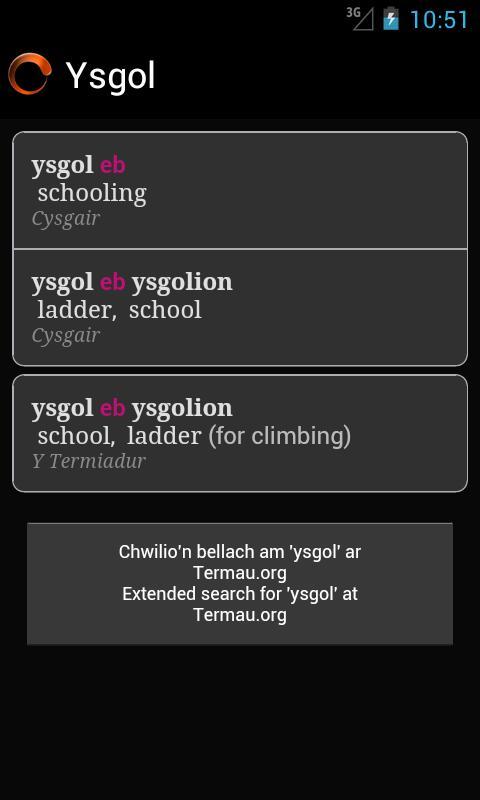 Ap Geiriaduron Cymraeg/Welsh截图5