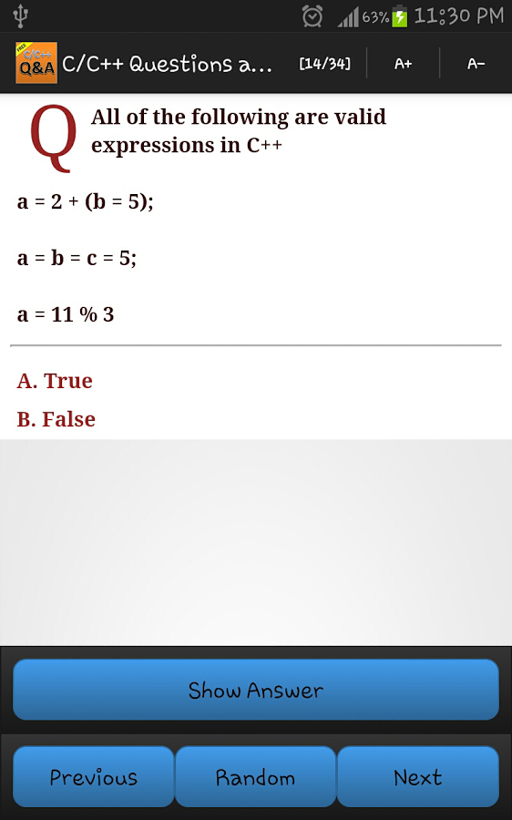 C/C++ Questions and Answers截图8