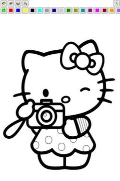 Hello Kitty Coloring Pages截图