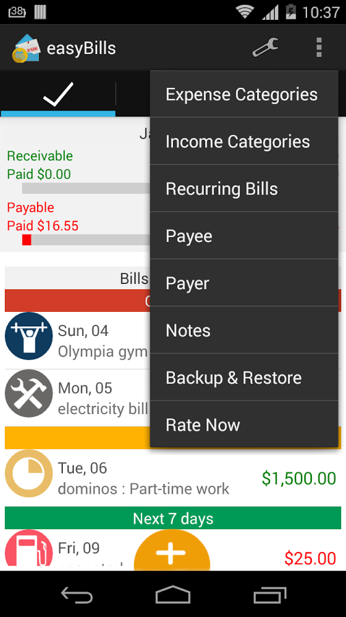 easyBills : 账单提醒截图5