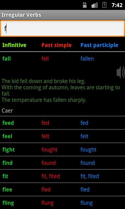 Irregular Verbs Free截图5