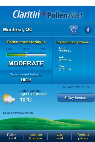 Claritin Pollen Alert截图2