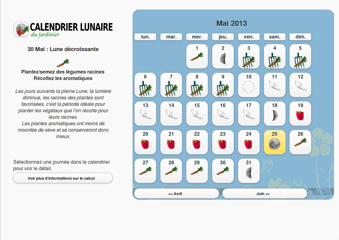 Calendrier Lunaire du jardin截图2