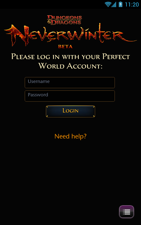 Neverwinter Mobile Access截图1