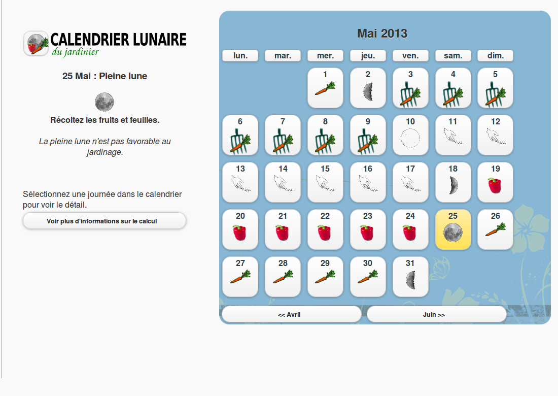 Calendrier Lunaire du jardin截图1