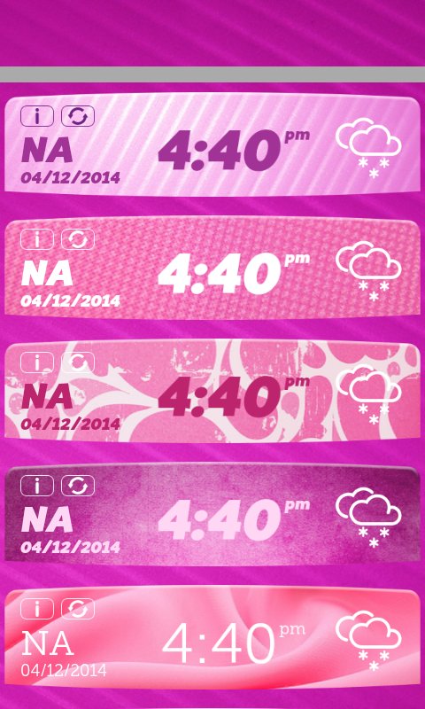 Pink Forecast and Clock App截图1