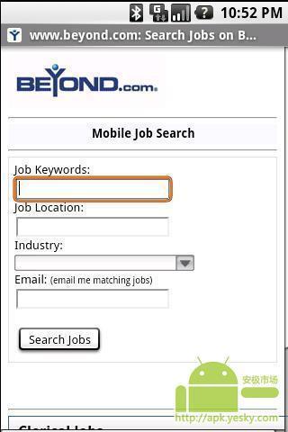 在Beyond.com搜索职位截图1