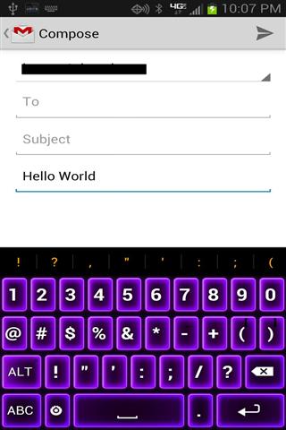 霓虹灯紫色的键盘截图3