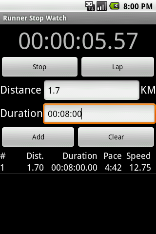 Runner Stop Watch截图2