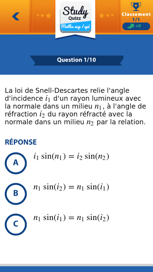 Classement Prépa Maths Sup Maths Spé Maths Sup/Spé Study Quizz相似应用下载_豌豆荚