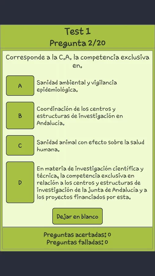 TestOpos Estatuto de Andalucía截图8