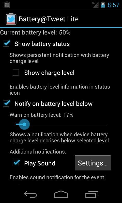 Battery Tweet Lite截图2