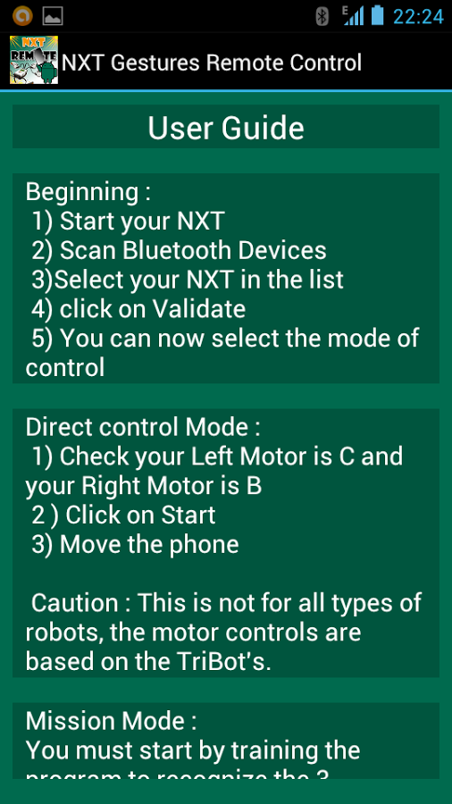 NXT Gestures Remote Control截图3