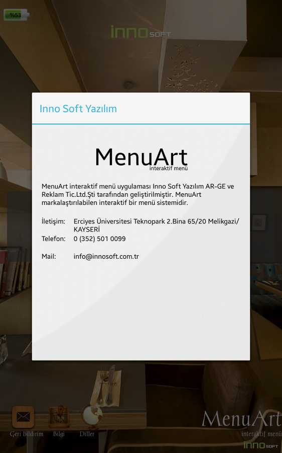 MenuArt Digital Tablet Menü截图6