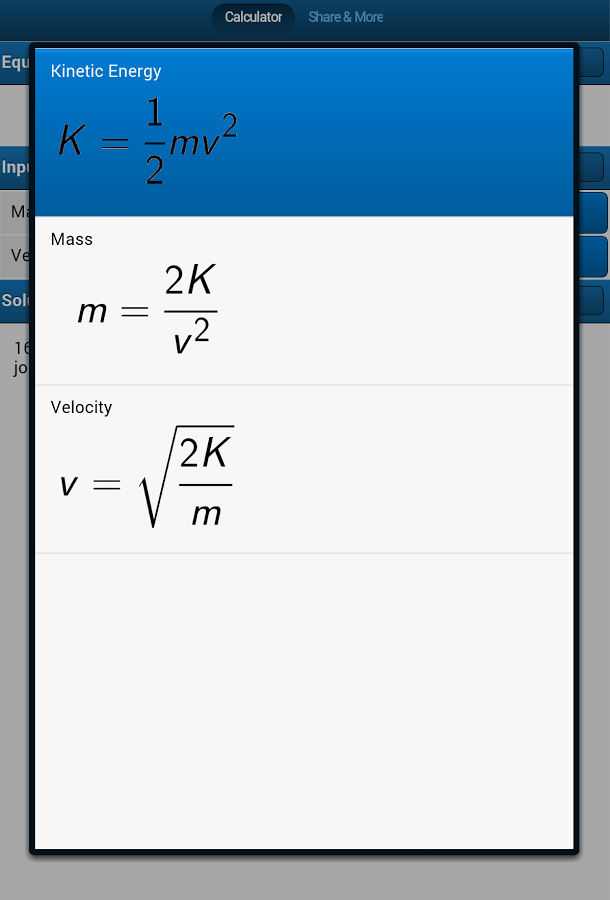 Kinetic Energy Calculator截图6