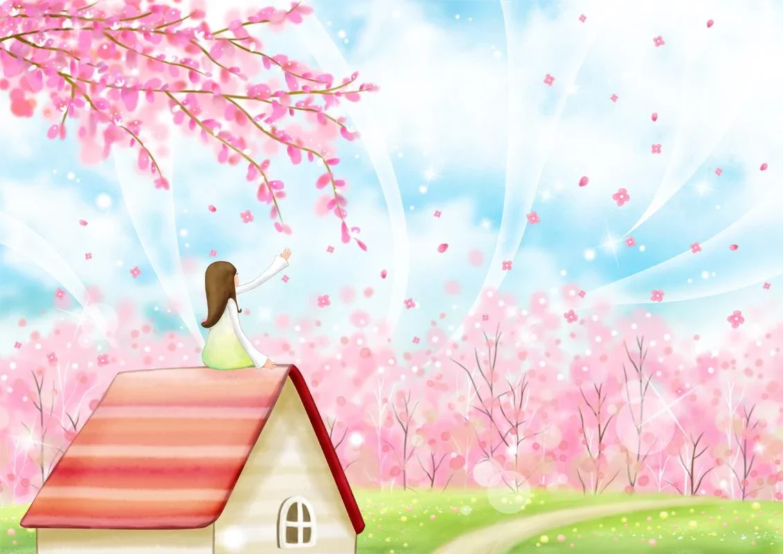 春天的櫻花仙子壁紙截图2