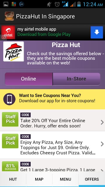 PizzaHut Locator for Singapore截图1