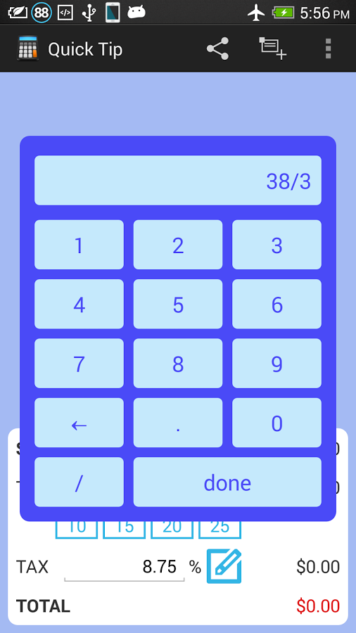 Quick Tip - Tip Calculator截图6