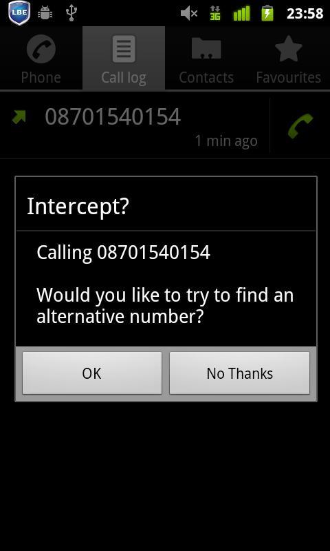 Say No To 0870 Call Intercept截图1