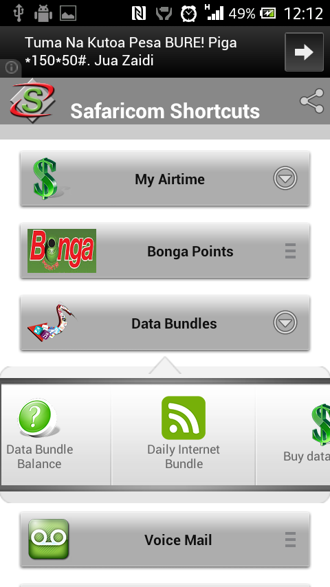 Safaricom shortcuts截图4