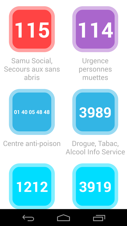 Numéro d’appel d’urgence (FR)截图8