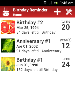 Birthday Reminder Alarm截图1