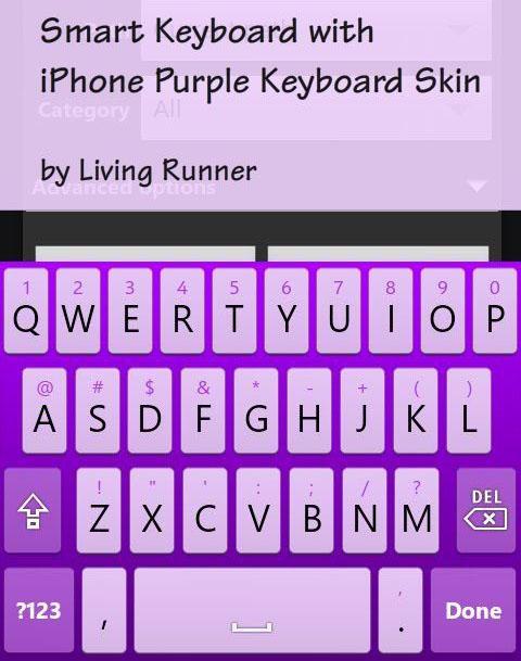 iPhone Purple Keyboard Skin截图2